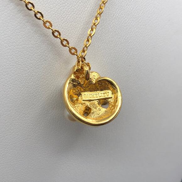 Vintage Necklace 16"‎ Faux Pearl Cluster Pendant Richelieu Gold Tone Chain - Picture 7 of 9